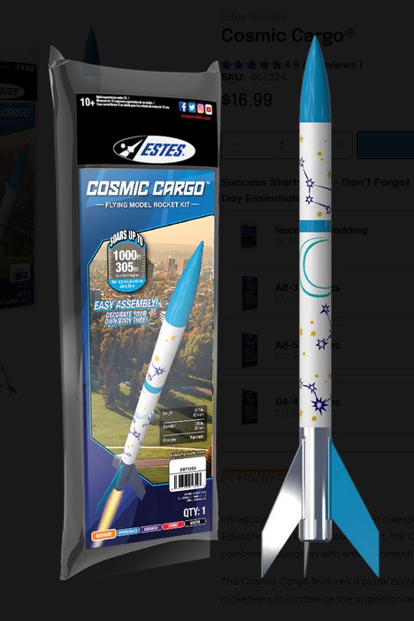 Estes 1324 - Cosmic Cargo Flying Model Rocket Kit